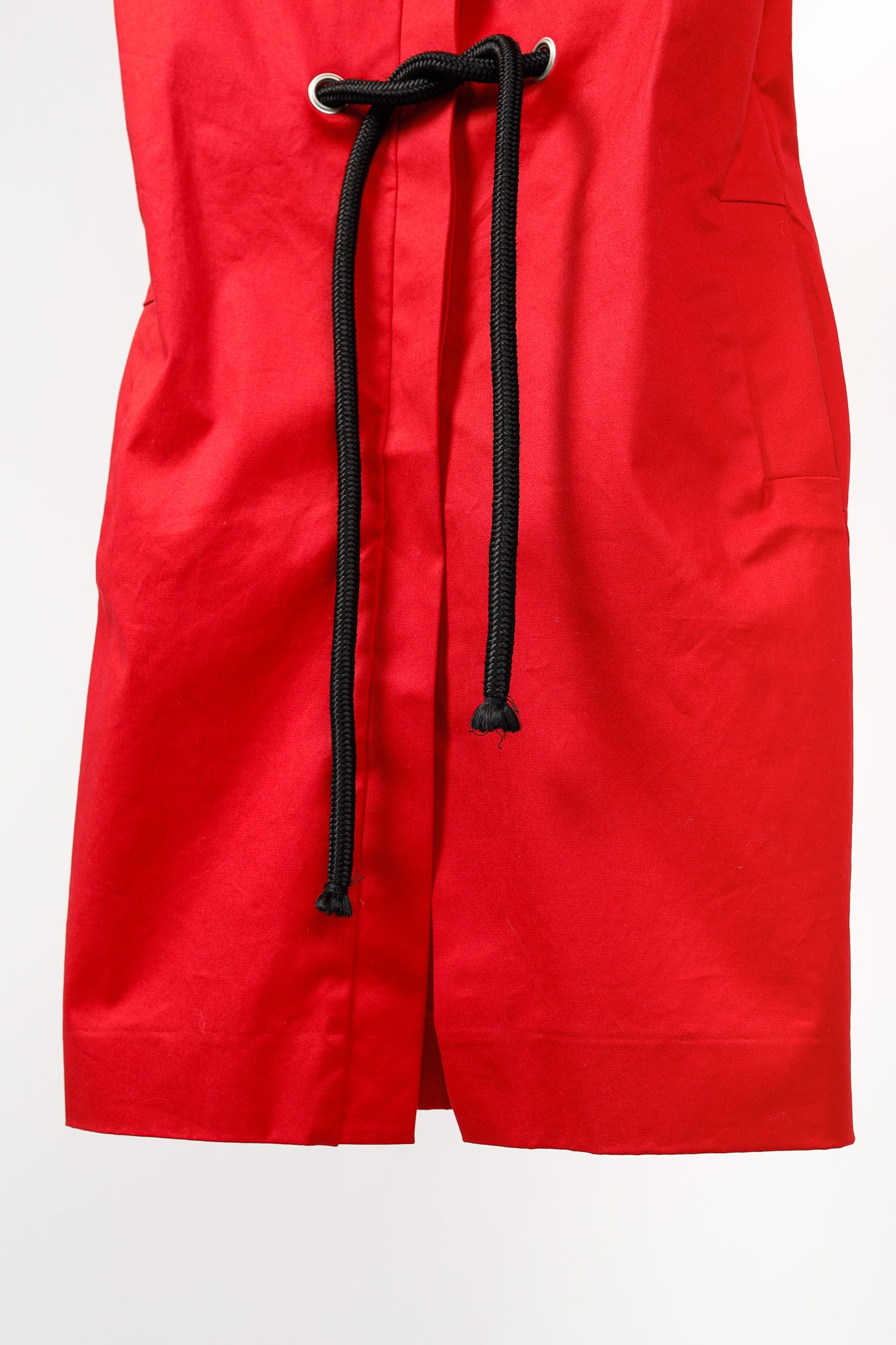 Marni SS/07 Runway Red Stretch-Cotton Waist-Tie Dress