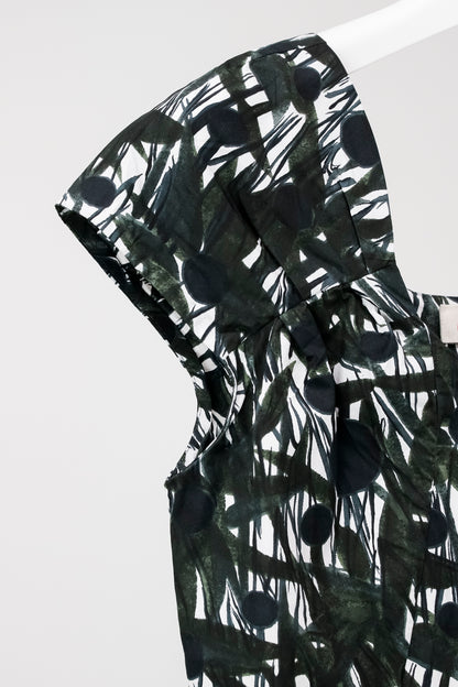 Marni Dark Green Top Painted Leaves