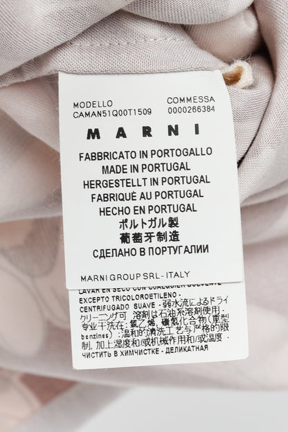 Marni Mauve Cotton & Silk Floral-Print Asymmetrical Top