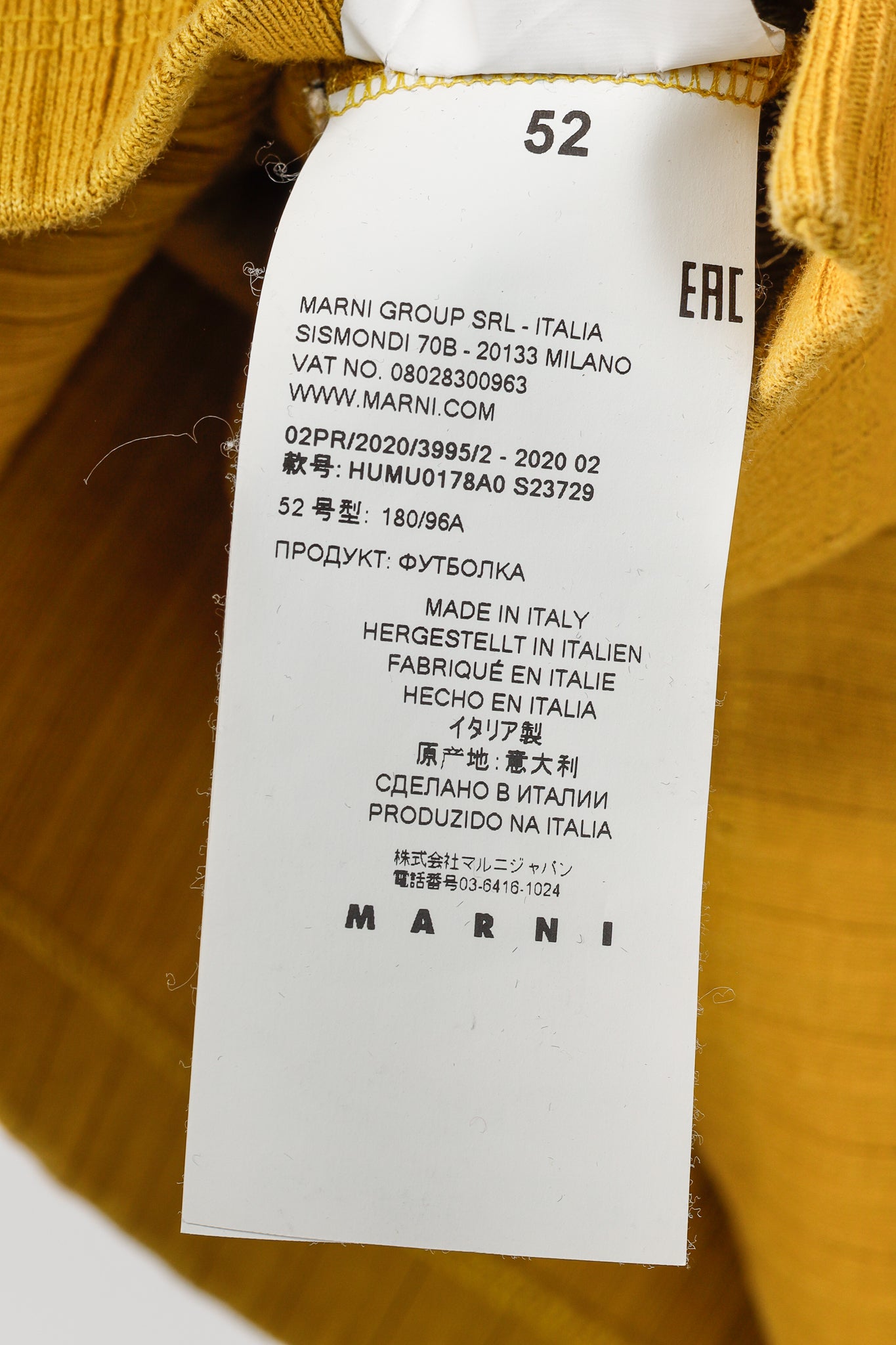 Marni Chartreuse Cotton Ribbed-Knit Mock Neck Top