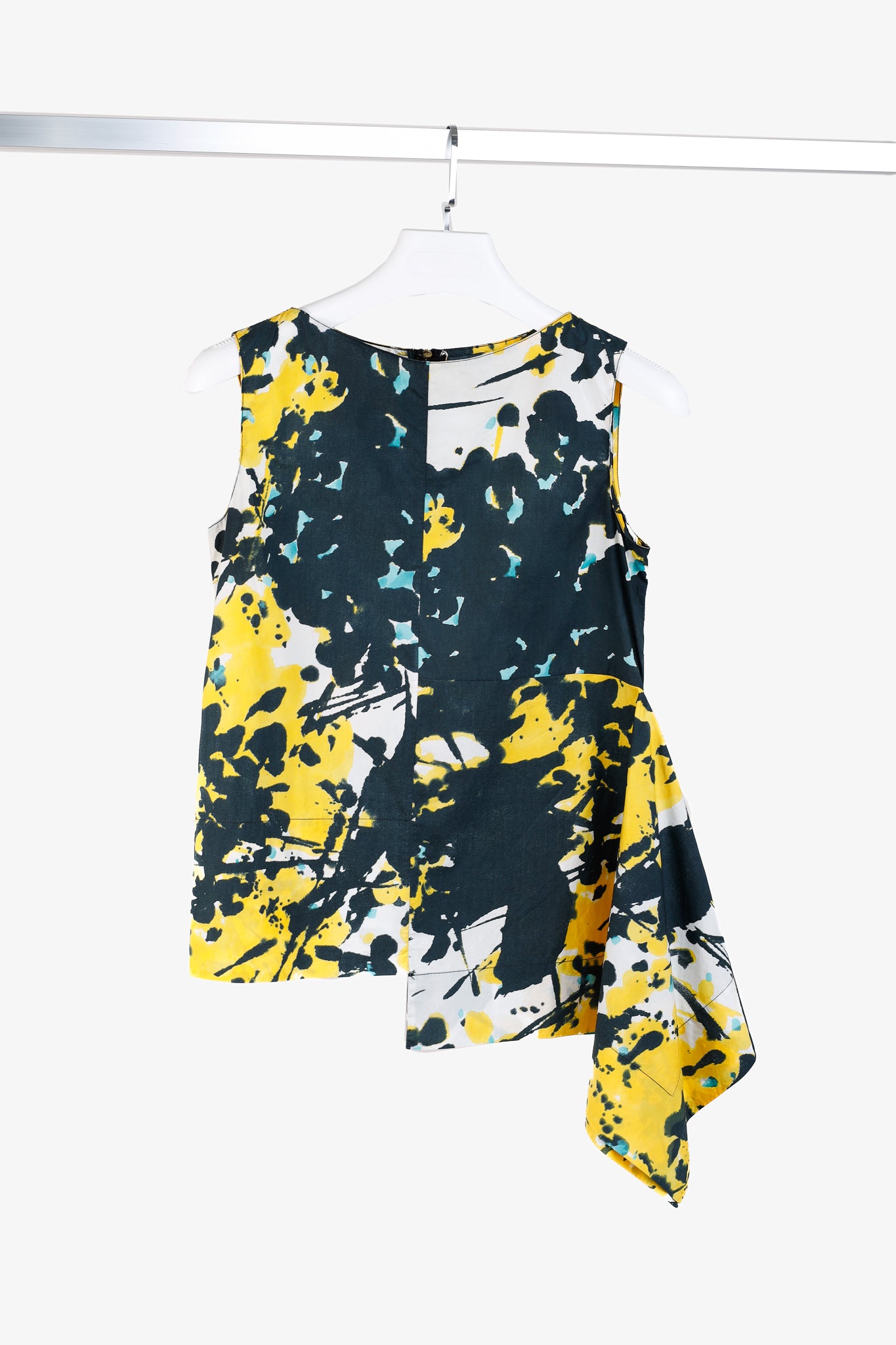 Marni Abstract Yellow Flowers Sleeveless Blouse