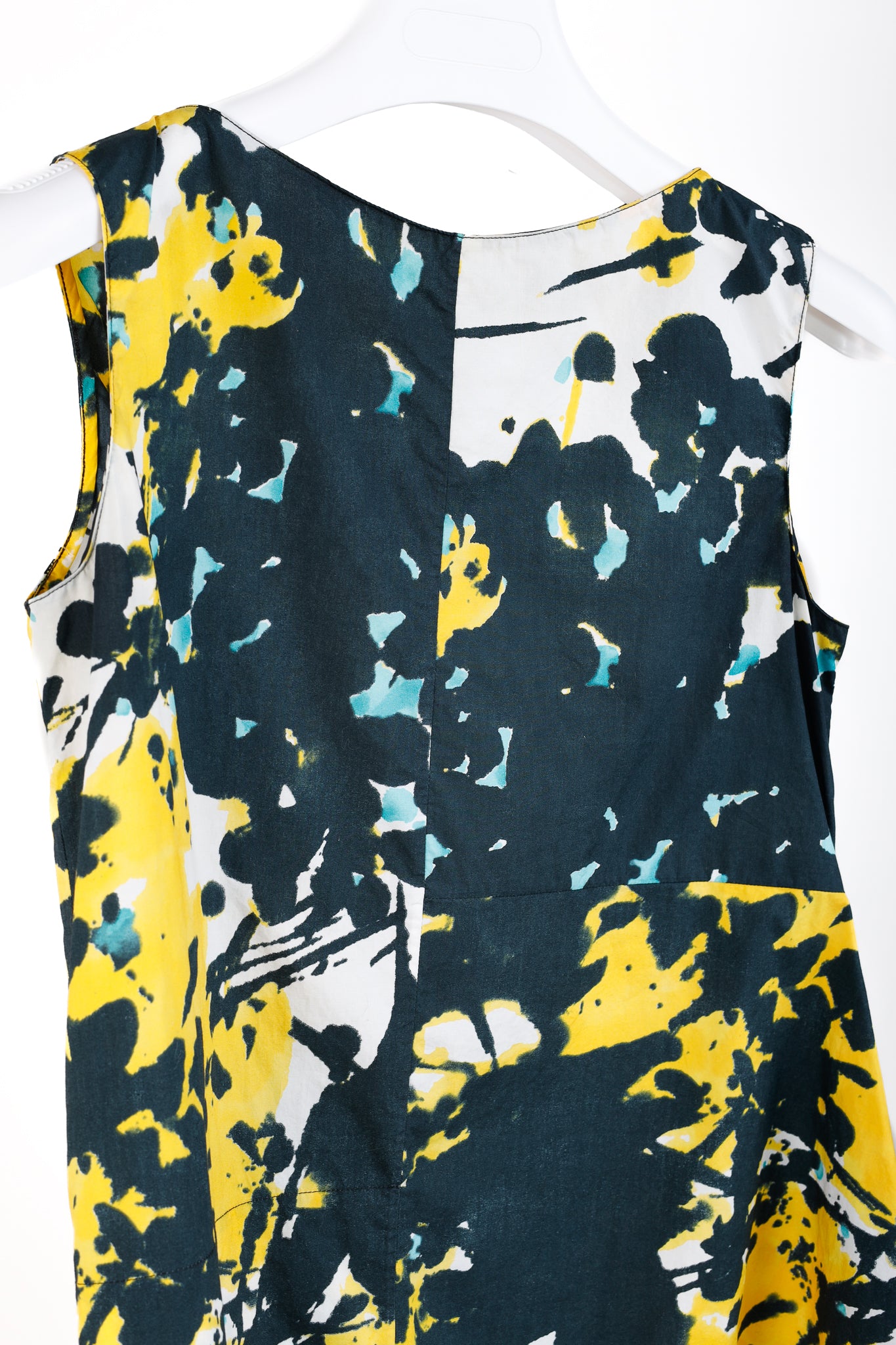 Marni Abstract Yellow Flowers Sleeveless Blouse