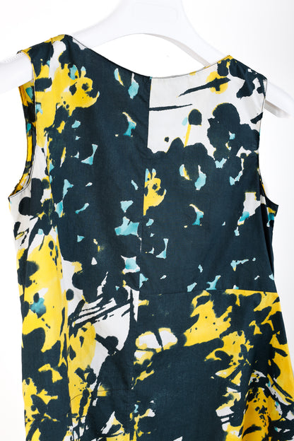 Marni Abstract Yellow Flowers Sleeveless Blouse
