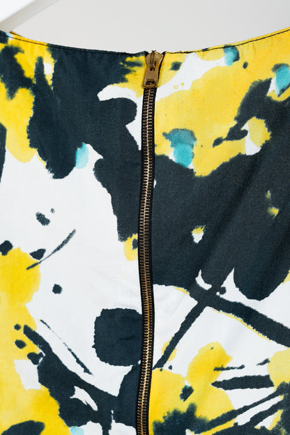 Marni Abstract Yellow Flowers Sleeveless Blouse