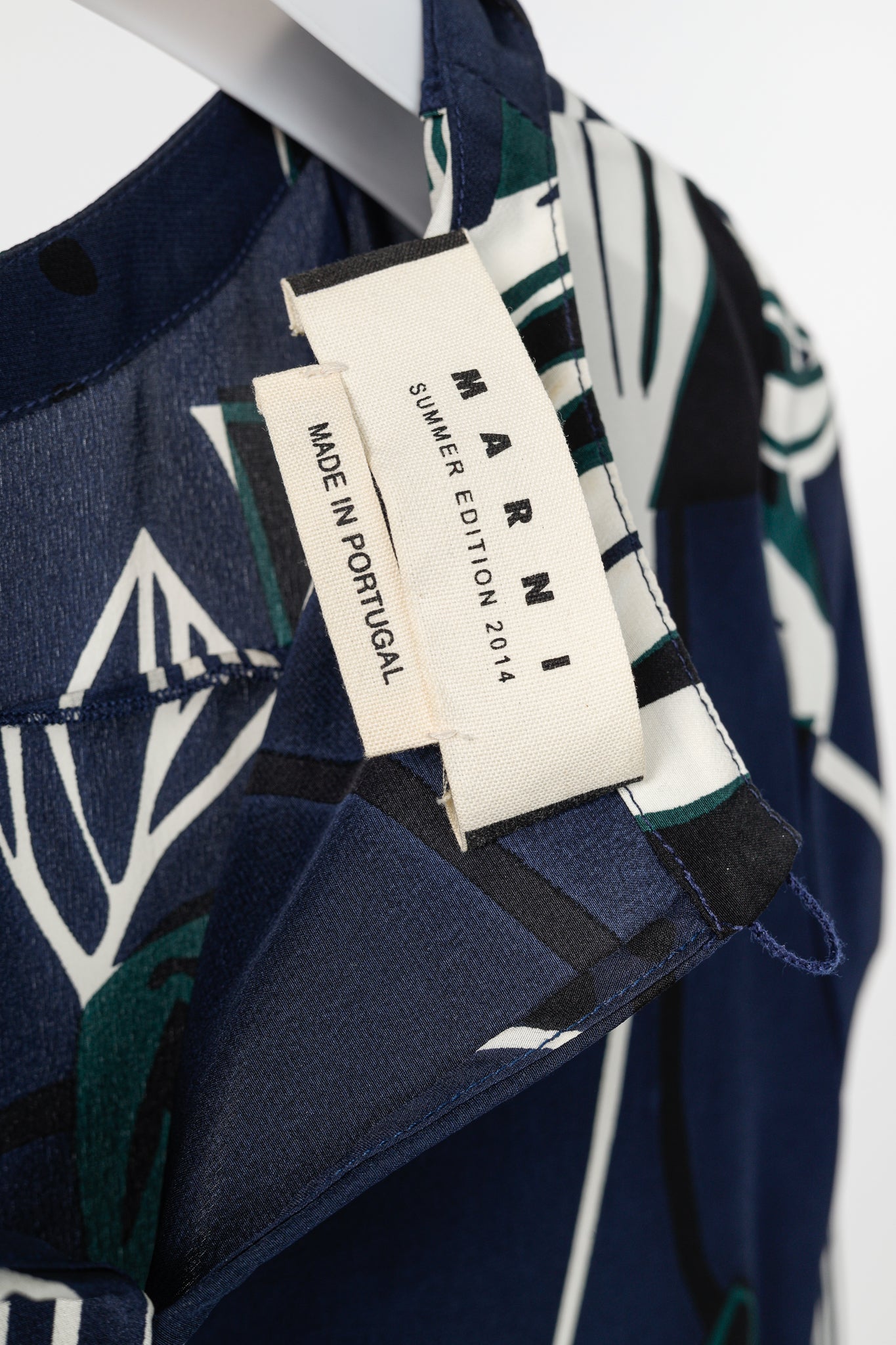 Marni Dress SS/14 Navy Floral Silk Mini Dress