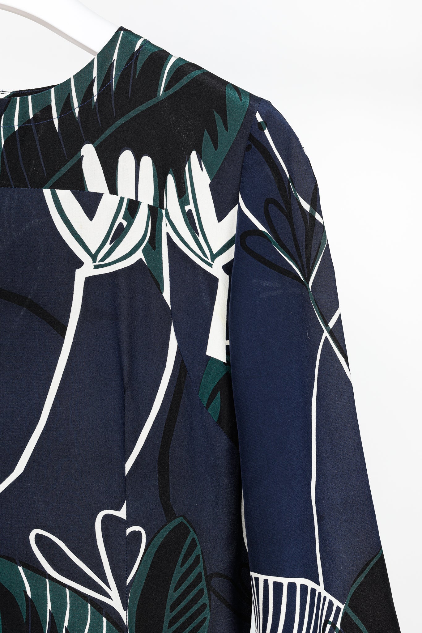Marni Dress SS/14 Navy Floral Silk Mini Dress