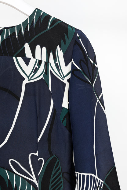 Marni Dress SS/14 Navy Floral Silk Mini Dress