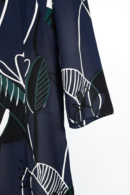 Marni Dress SS/14 Navy Floral Silk Mini Dress