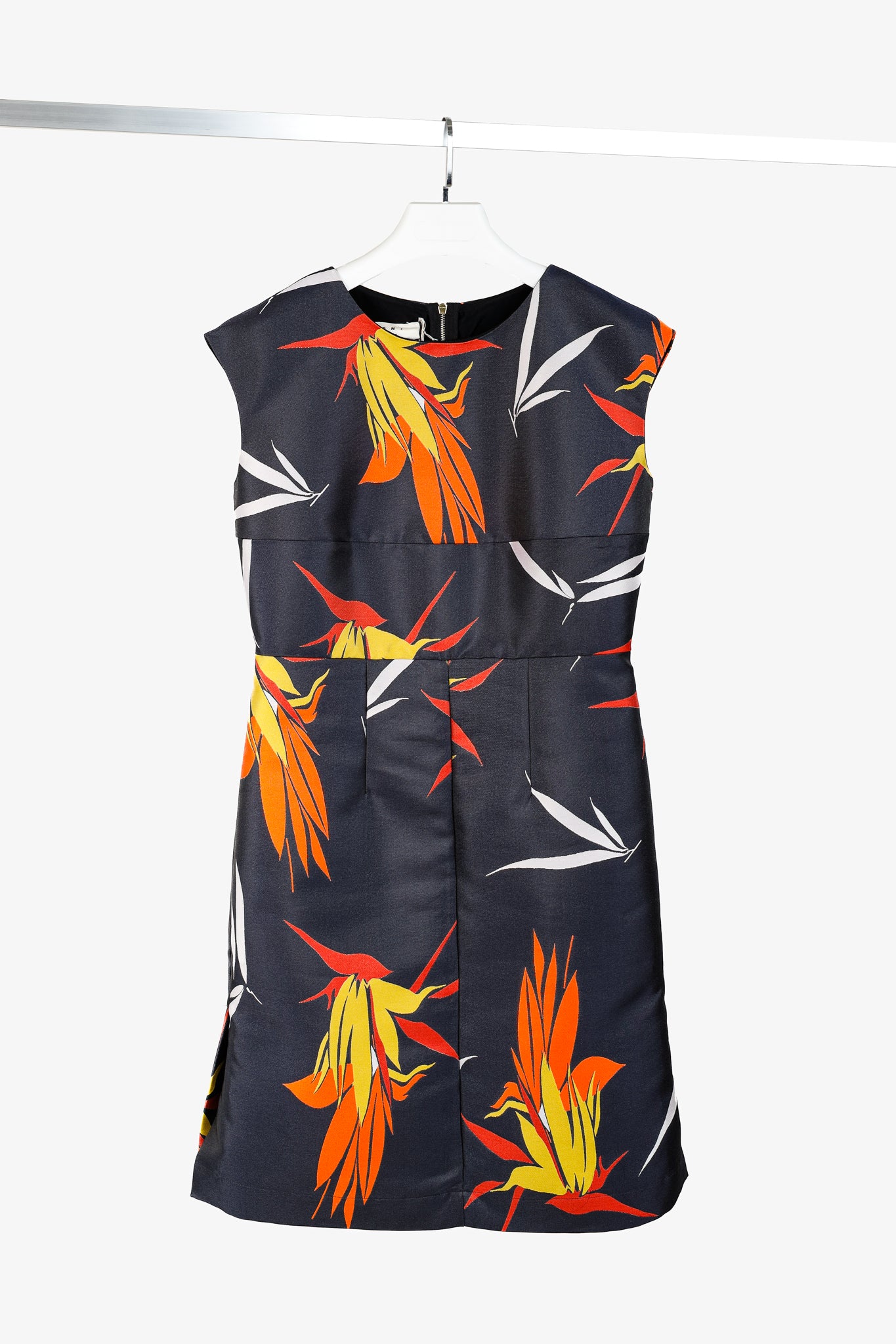 Marni Resort 2015 Light Navy Kapfu-Jacquard Sleeveless Dress