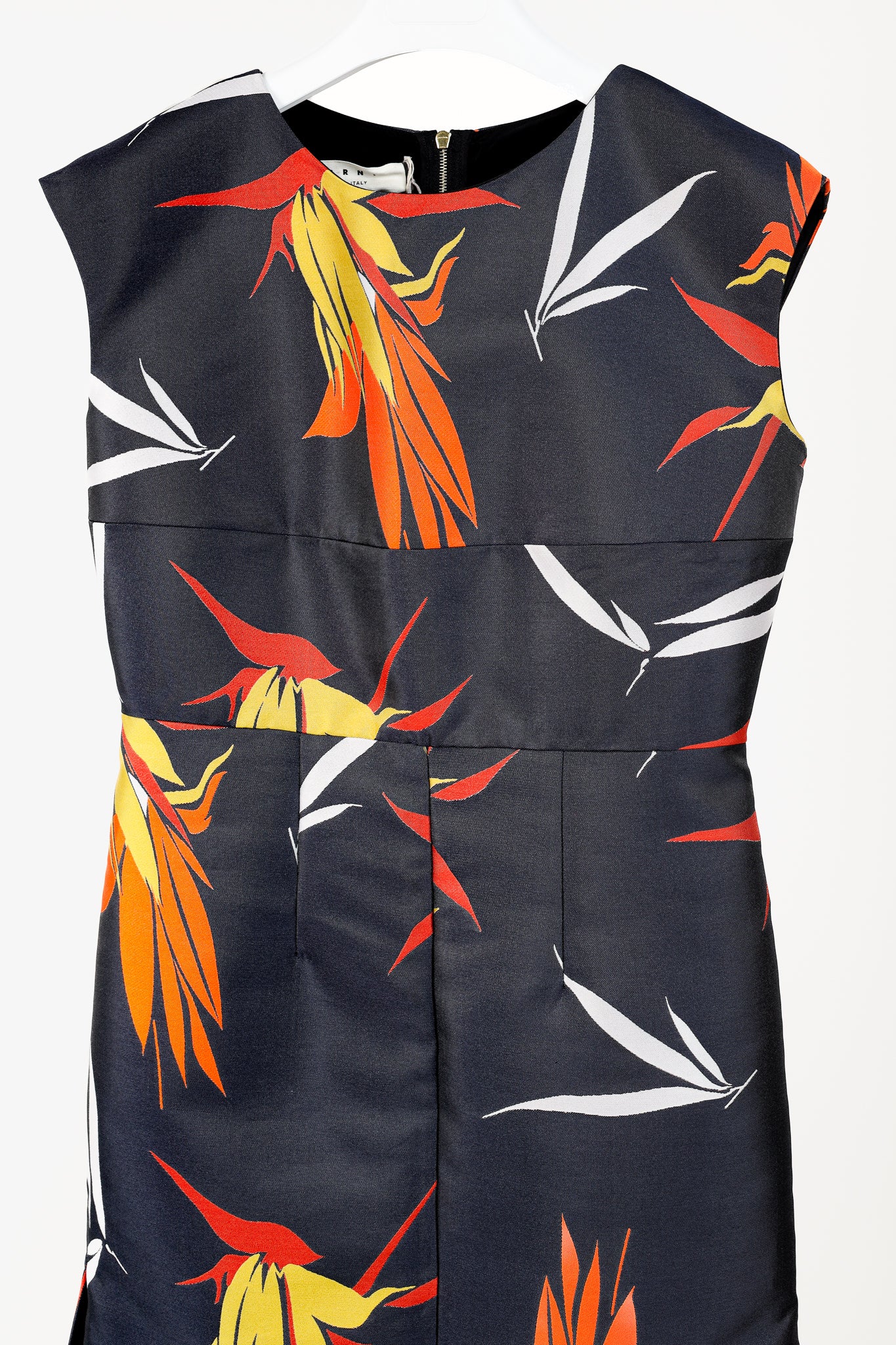 Marni Resort 2015 Light Navy Kapfu-Jacquard Sleeveless Dress