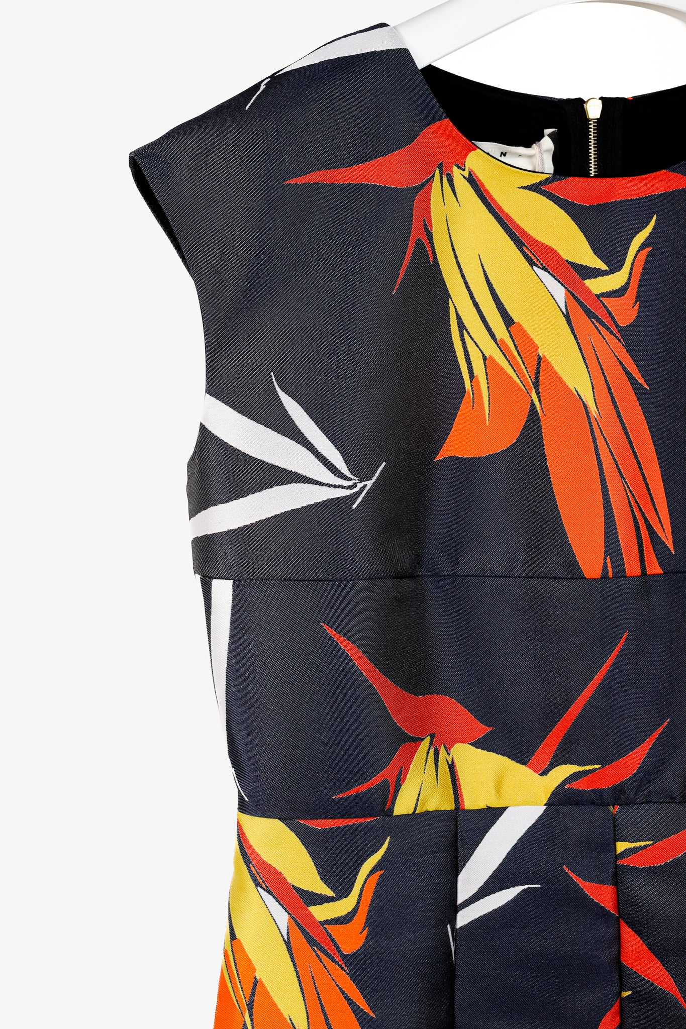 Marni Resort 2015 Light Navy Kapfu-Jacquard Sleeveless Dress