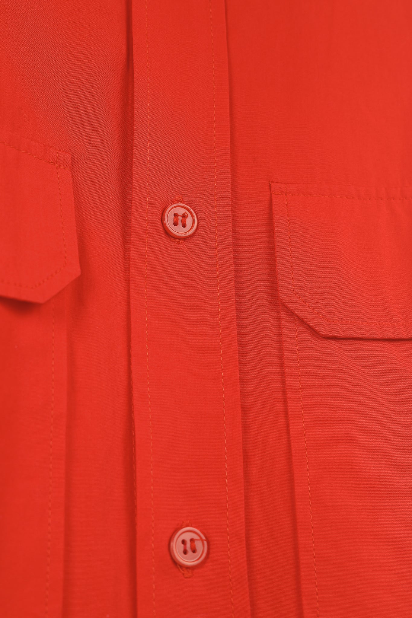 Marni Red Cotton Poplin Short-Sleeve Shirt Dress