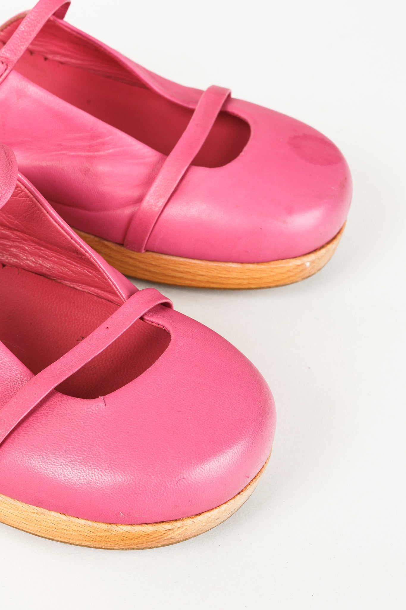 Marni Fuchsia Leather Clog