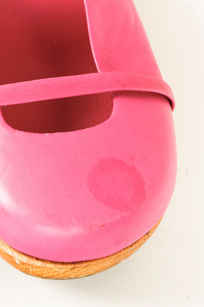 Marni Fuchsia Leather Clog