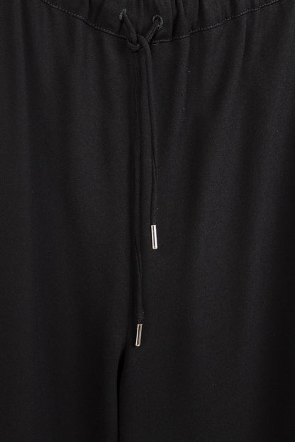 Max Mara Weekend Relaxed Drawstring Waist Black Pants