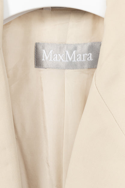 Max Mara Beige Crepe Single-Breasted Blazer
