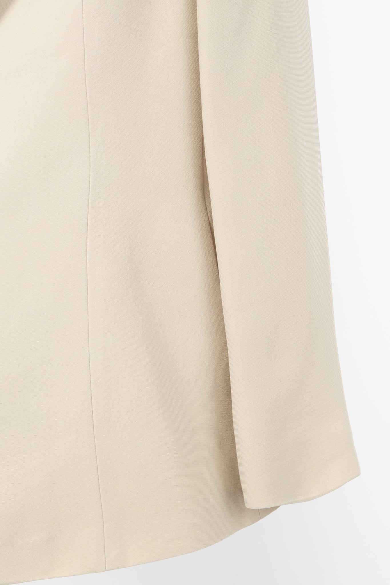 Max Mara Beige Crepe Single-Breasted Blazer