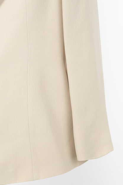 Max Mara Beige Crepe Single-Breasted Blazer