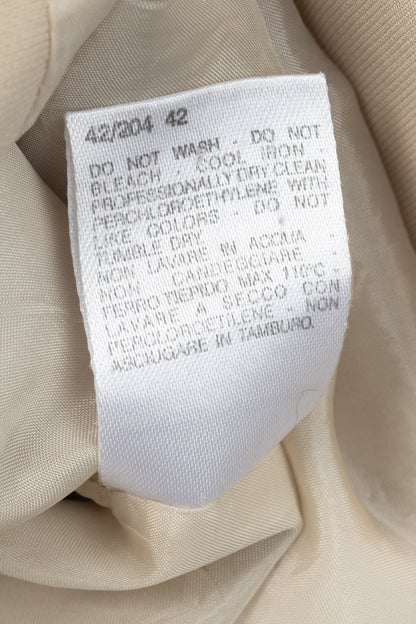 Max Mara Beige Crepe Single-Breasted Blazer