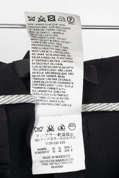 Weekend Max Mara Cigarette Black Wool-Crepe Trousers