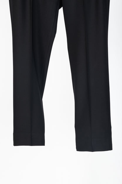 Weekend Max Mara Cigarette Black Wool-Crepe Trousers