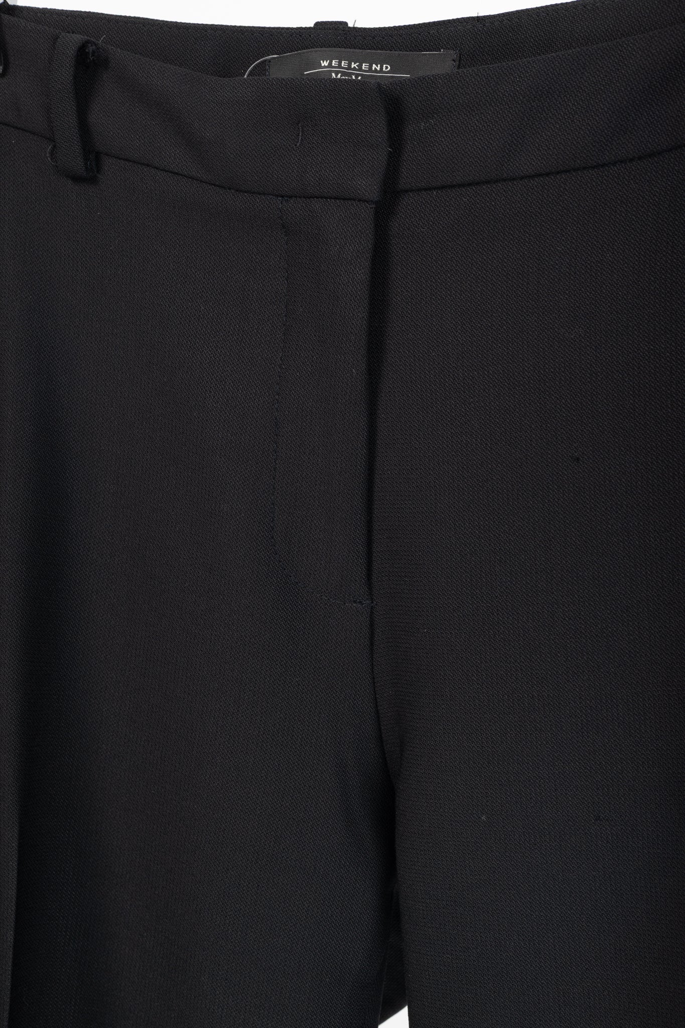 Weekend Max Mara Cigarette Black Wool-Crepe Trousers