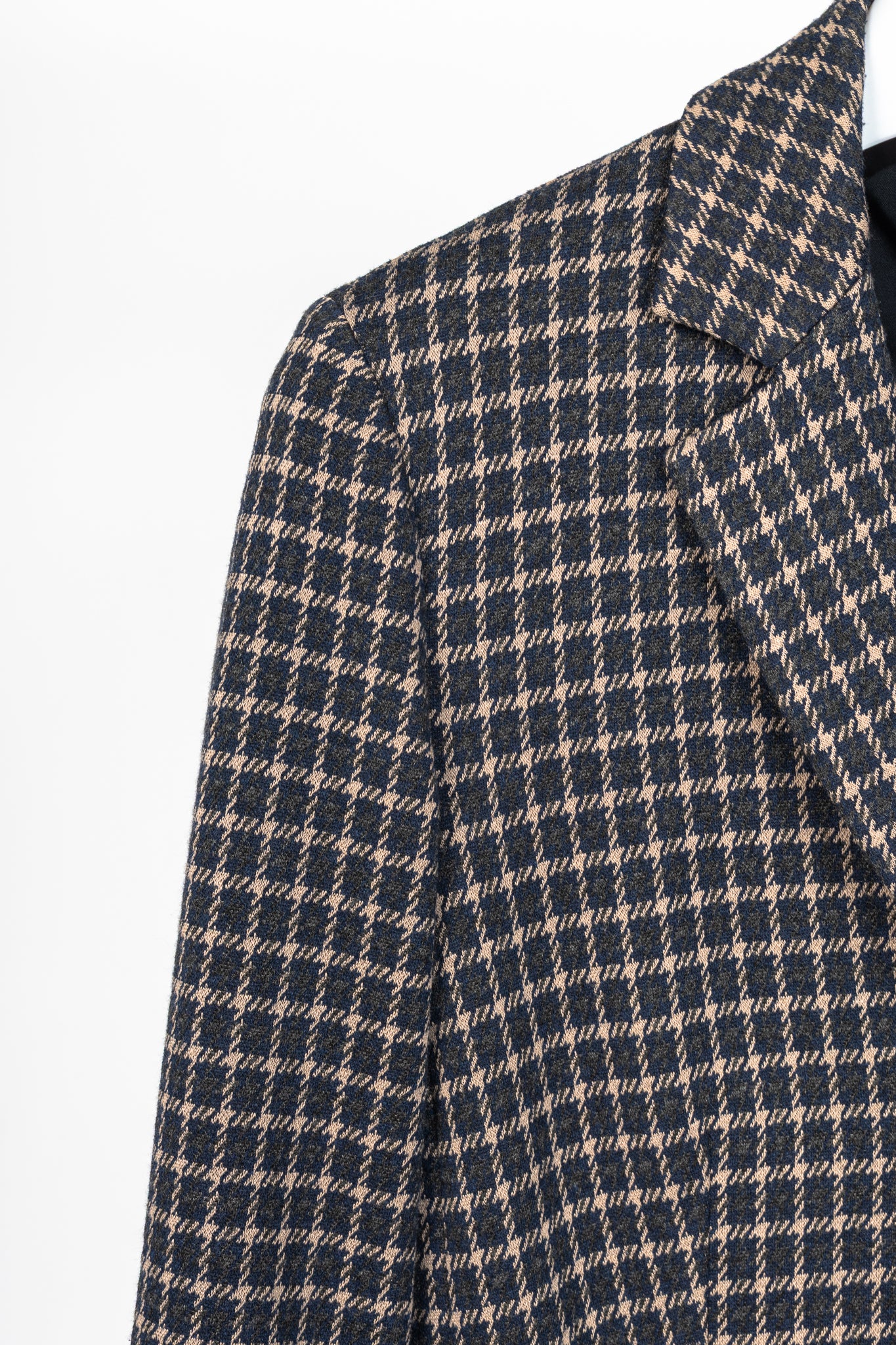 Weekend Max Mara Brown & Navy Plaid Knit Blazer