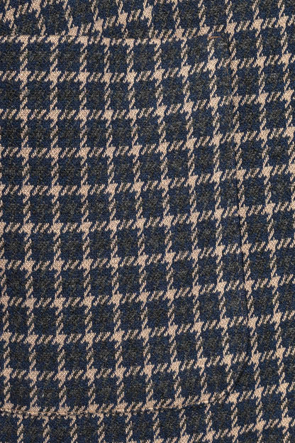 Weekend Max Mara Brown & Navy Plaid Knit Blazer