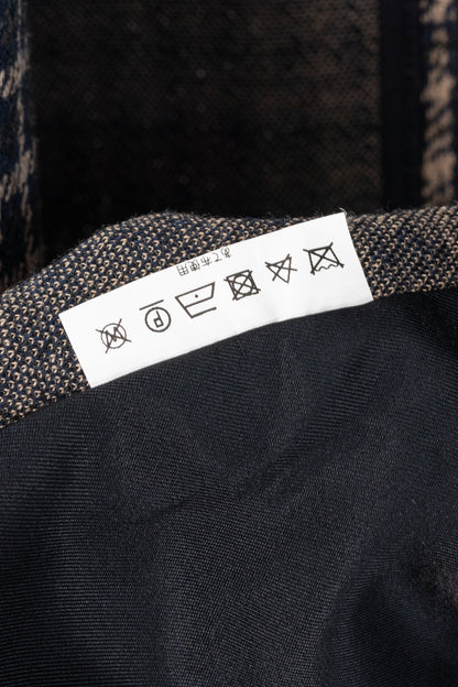Weekend Max Mara Brown & Navy Plaid Knit Blazer