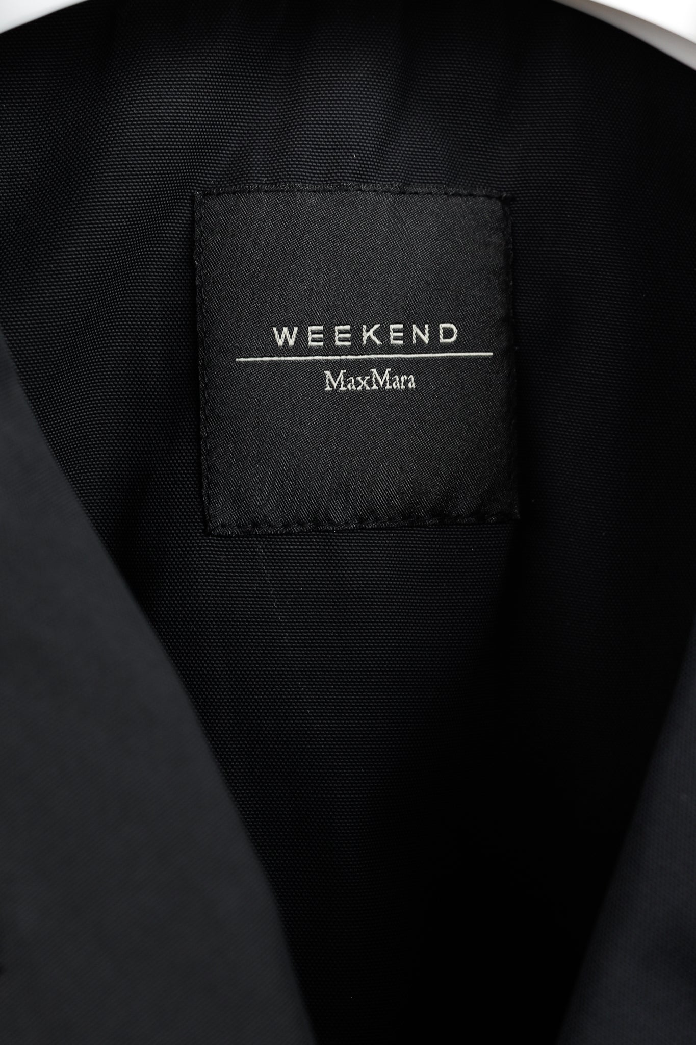 Weekend Max Mara Black Contrast-Stitching Nylon Blazer