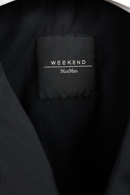 Weekend Max Mara Black Contrast-Stitching Nylon Blazer