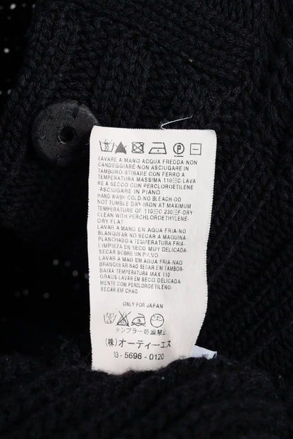 MaxMara Black Chunky Knit Beaded Boxy Cardigan