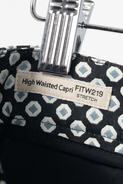 Weekend Max Mara Capale Geometric-Jacquard Satin High-Waisted Capris
