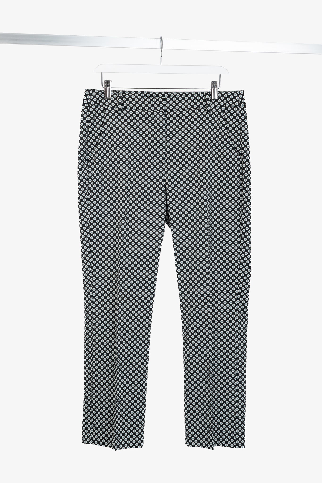 Weekend Max Mara Capale Geometric-Jacquard Satin High-Waisted Capris