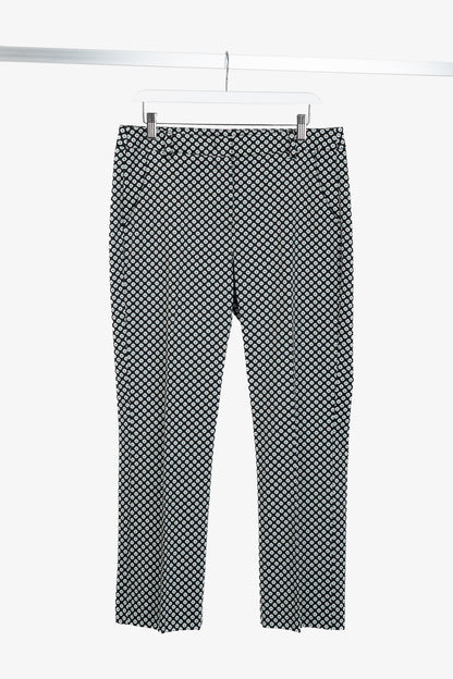 Weekend Max Mara Capale Geometric-Jacquard Satin High-Waisted Capris