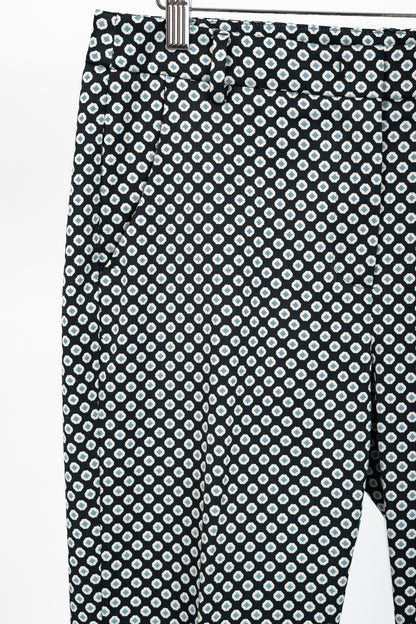 Weekend Max Mara Capale Geometric-Jacquard Satin High-Waisted Capris
