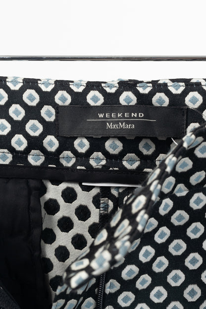 Weekend Max Mara Capale Geometric-Jacquard Satin High-Waisted Capris