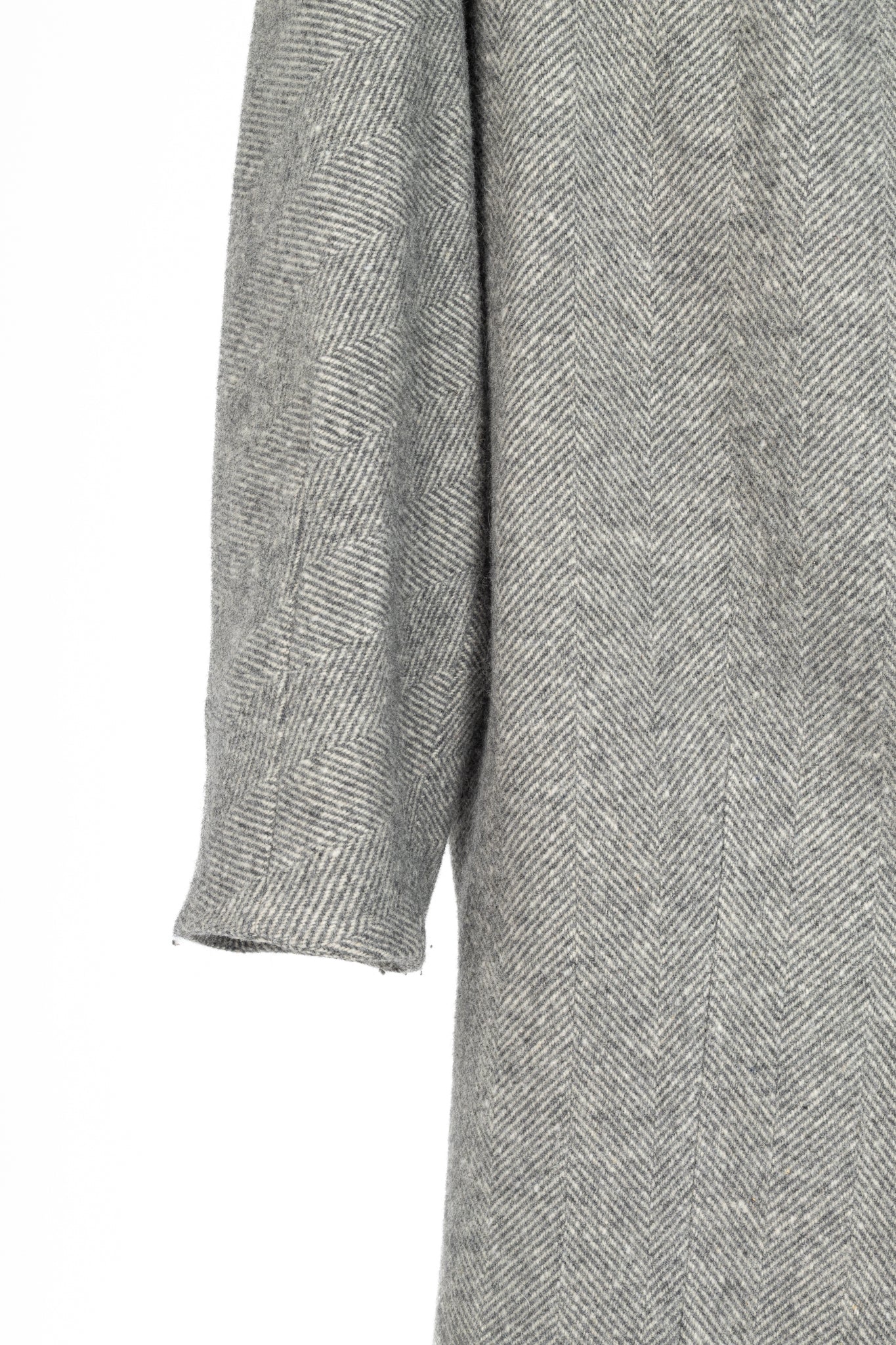 Weekend Max Mara Grey Wool Herringbone Coat