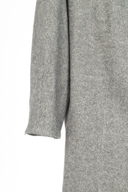 Weekend Max Mara Grey Wool Herringbone Coat
