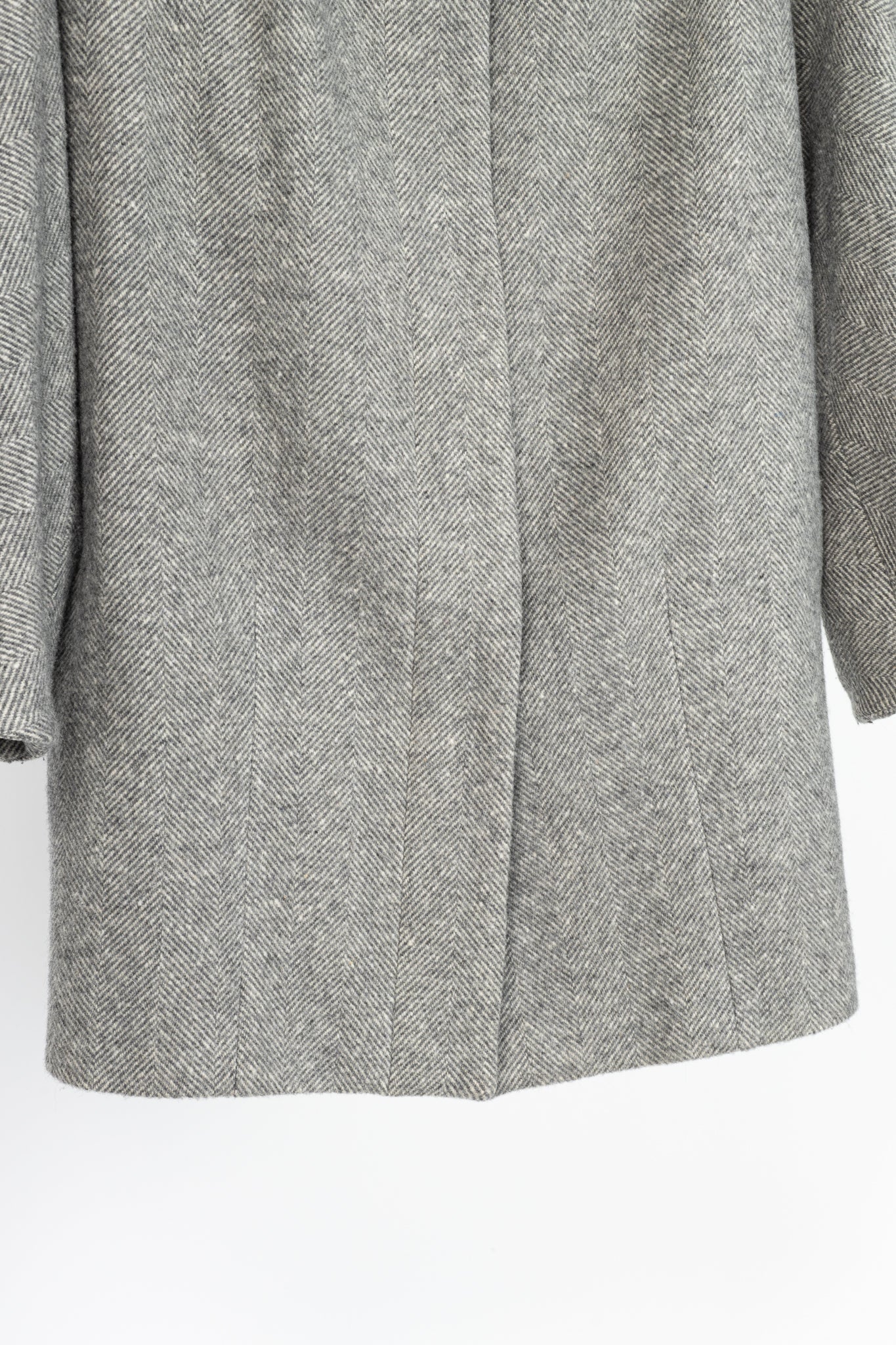 Weekend Max Mara Grey Wool Herringbone Coat