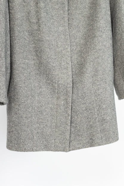 Weekend Max Mara Grey Wool Herringbone Coat