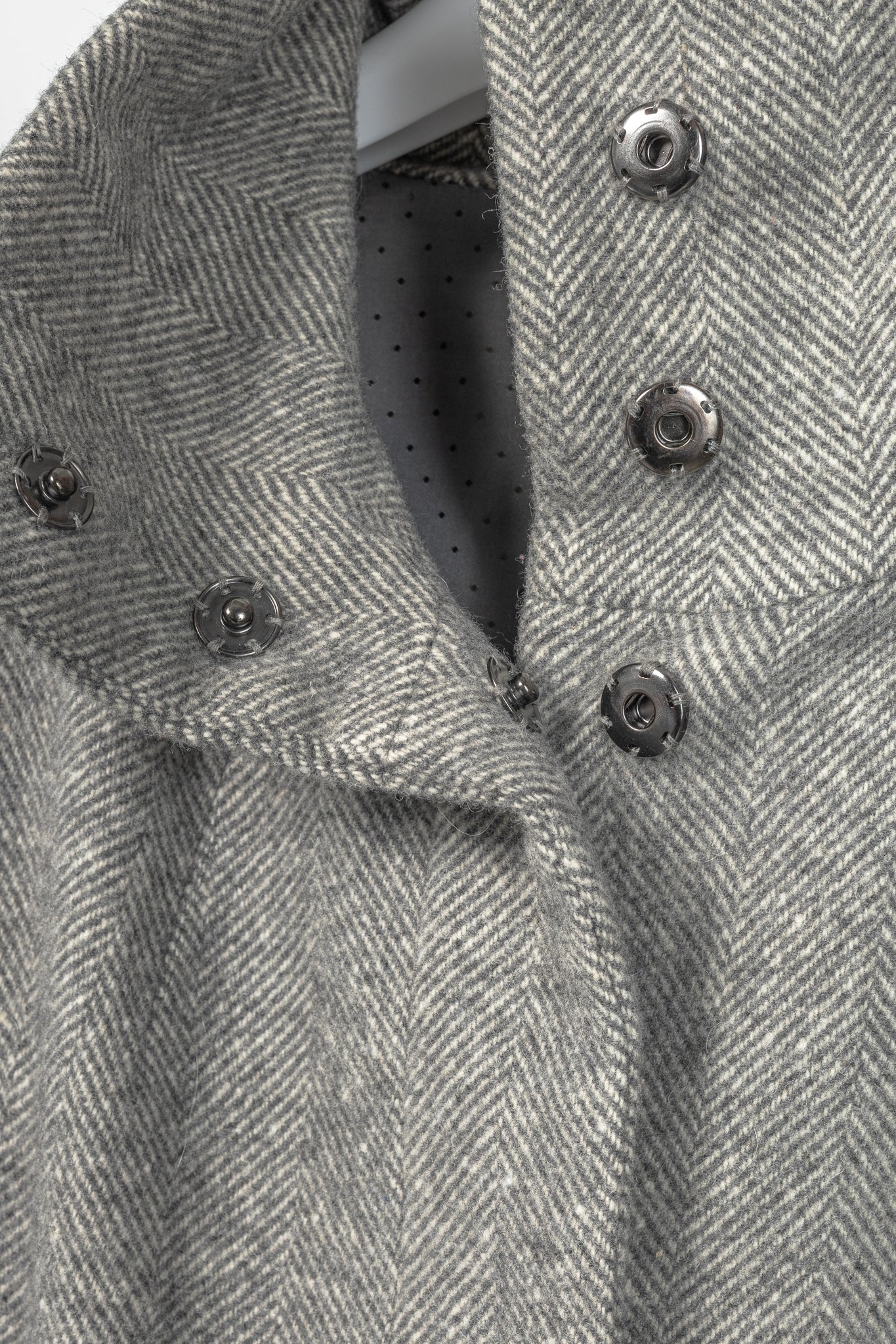 Weekend Max Mara Grey Wool Herringbone Coat