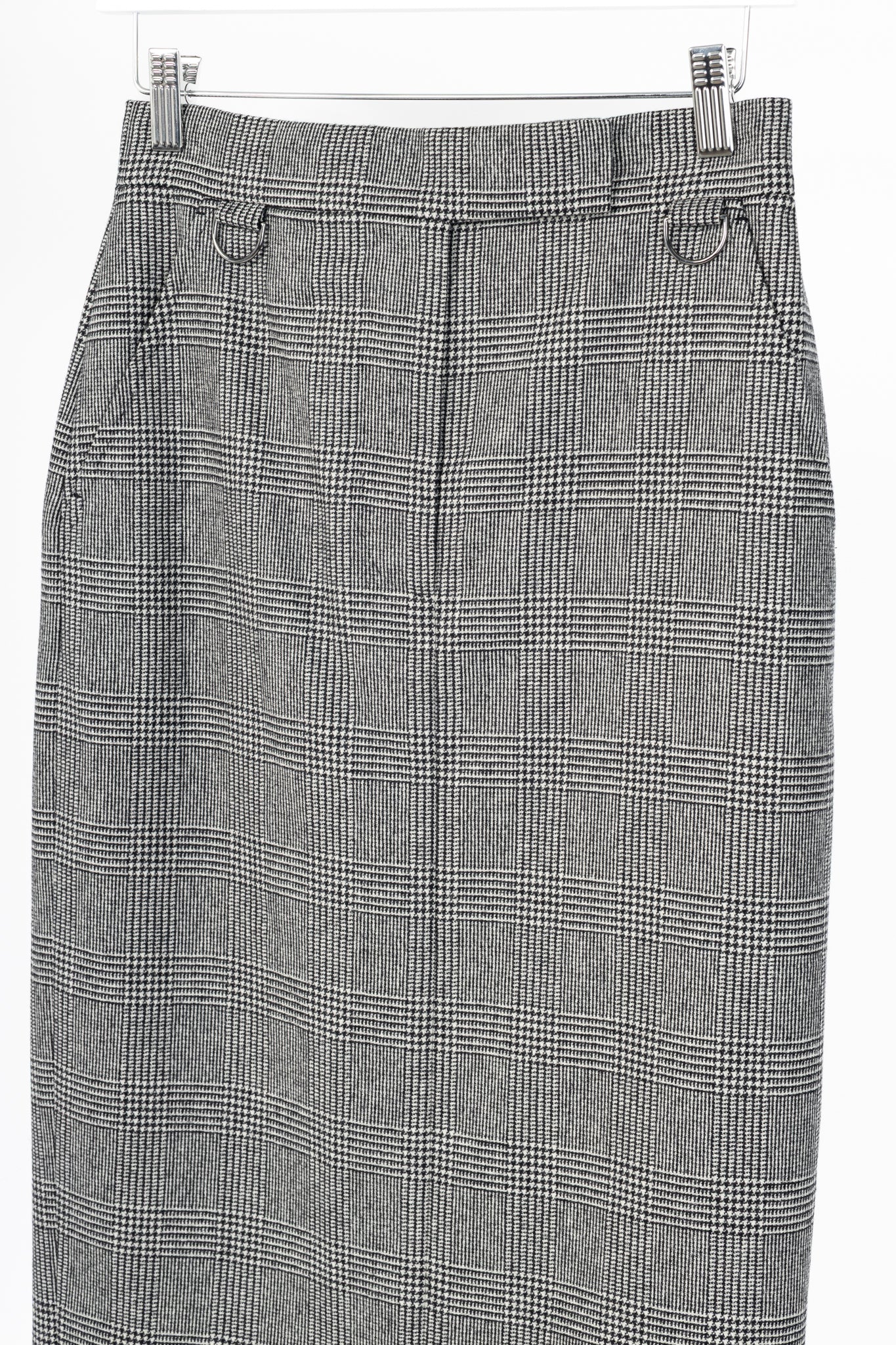 Max Mara Sfilata Pamir "Black" Glen-Plaid Wool Midi Pencil Skirt