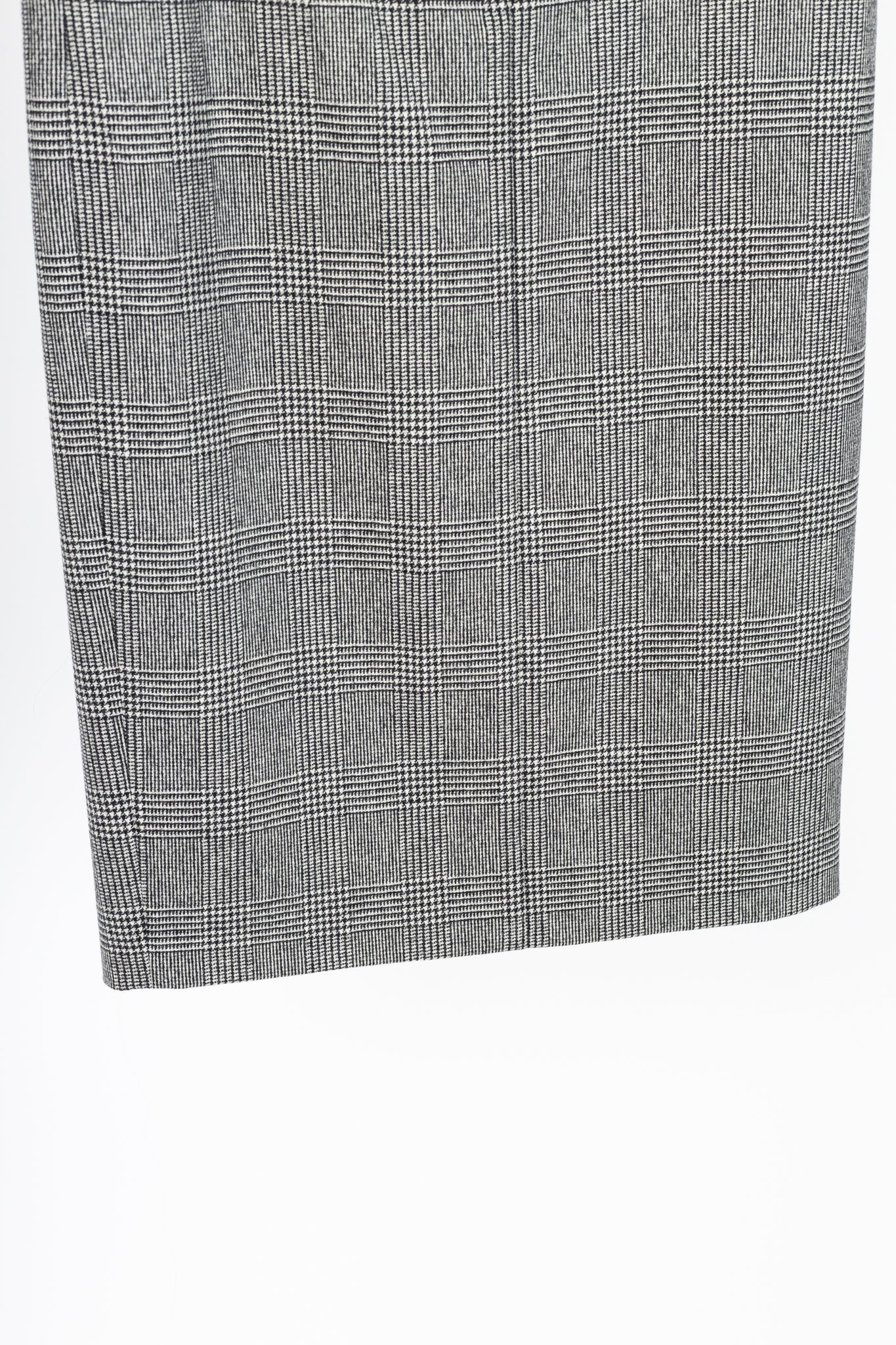 Max Mara Sfilata Pamir "Black" Glen-Plaid Wool Midi Pencil Skirt