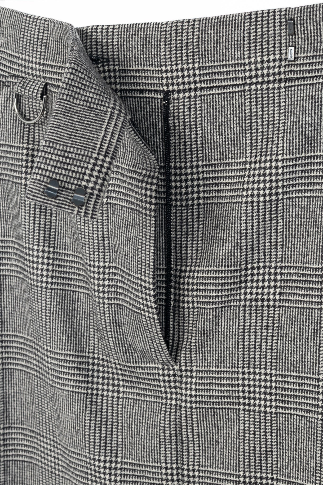 Max Mara Sfilata Pamir "Black" Glen-Plaid Wool Midi Pencil Skirt