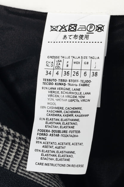 Max Mara Sfilata Pamir "Black" Glen-Plaid Wool Midi Pencil Skirt