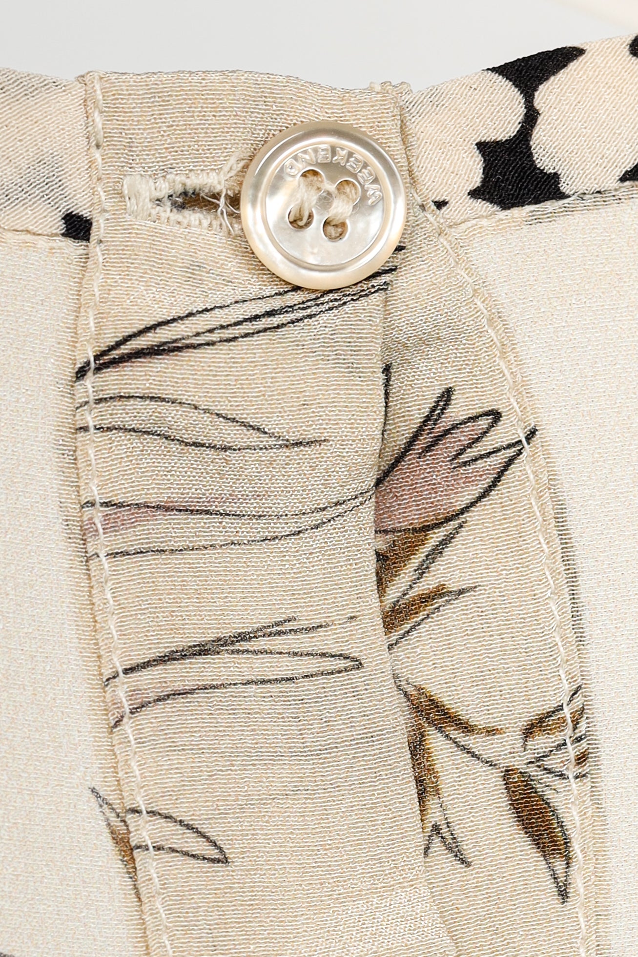 Weekend Max Mara Beige Floral Silk Peplum Blouse