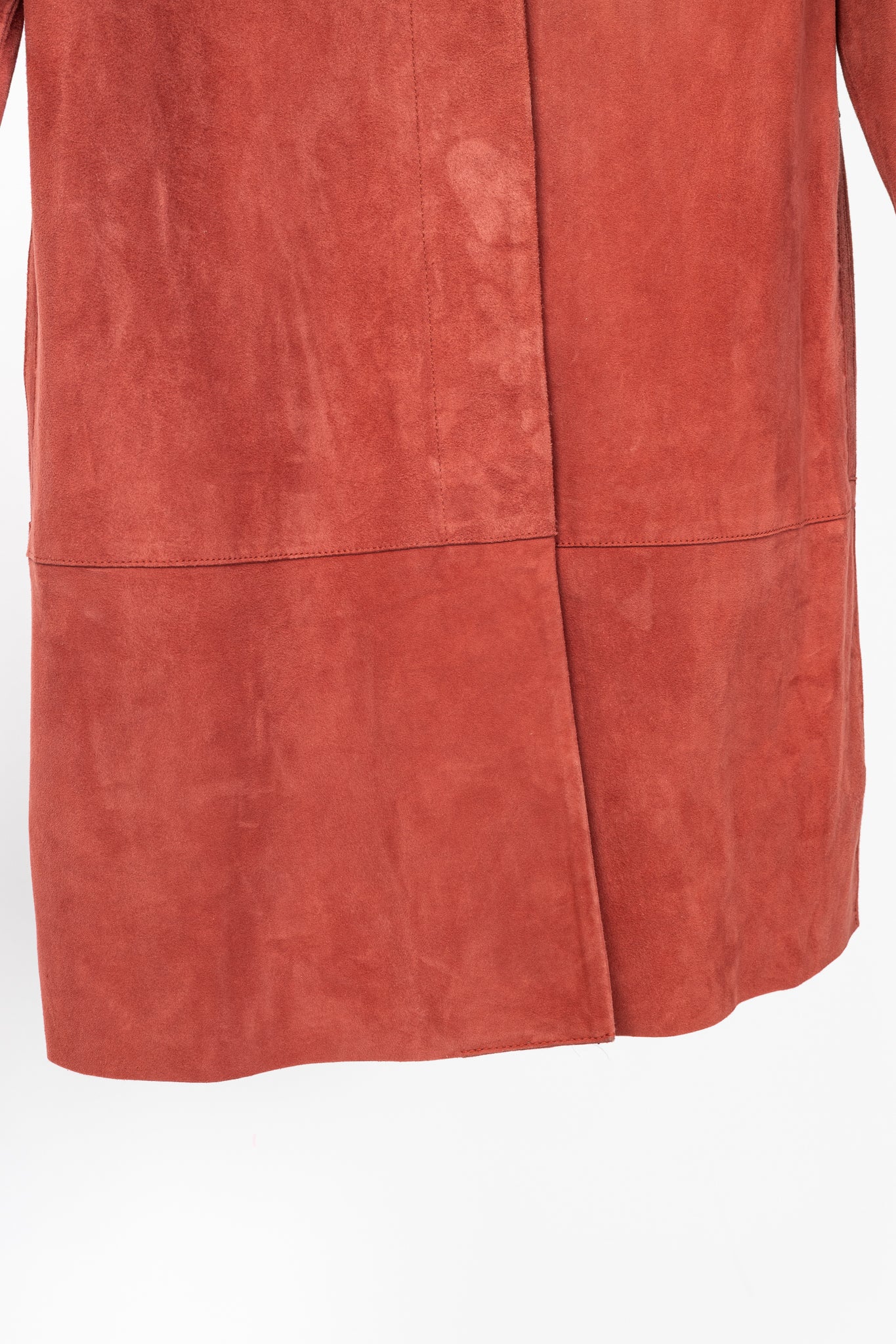 Weekend Max Mara Virtus Red Suede Panelled Coat