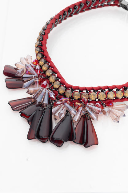 Weekend Max Mara Canasta Red Statement Necklace