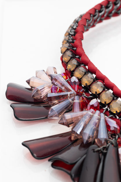Weekend Max Mara Canasta Red Statement Necklace